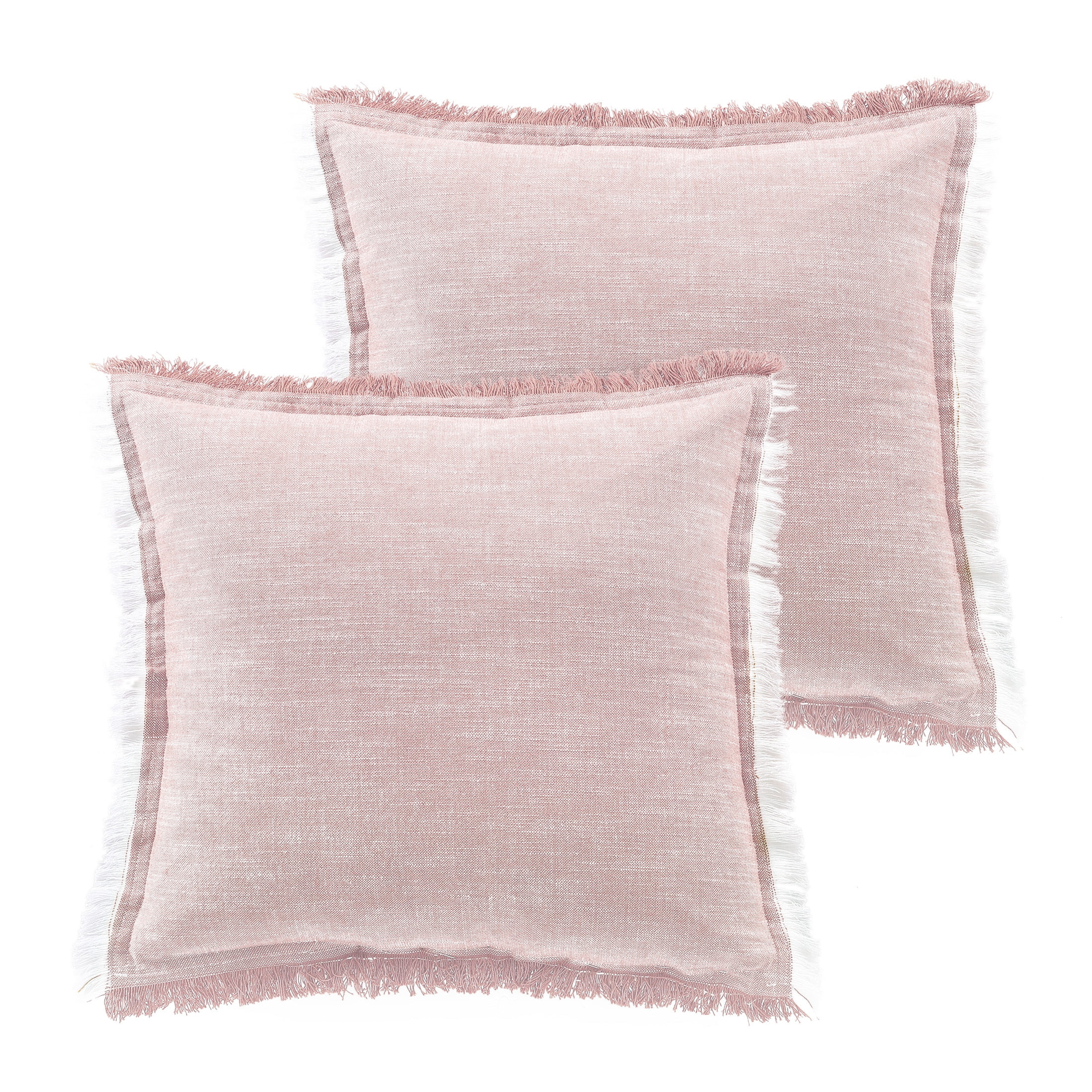 Better Homes & Gardens, Blush Throw Pillows, Square, 20" x 20", Rose Blush, 2 Pack | Walmart (US)