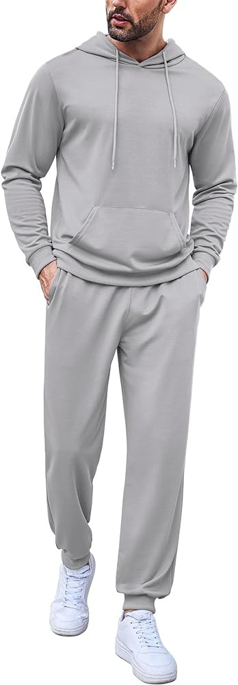 COOFANDY Sweatsuits for Men 2 Piece Tracksuit Casual Athletic Jogging Suit Hooded Set | Amazon (US)