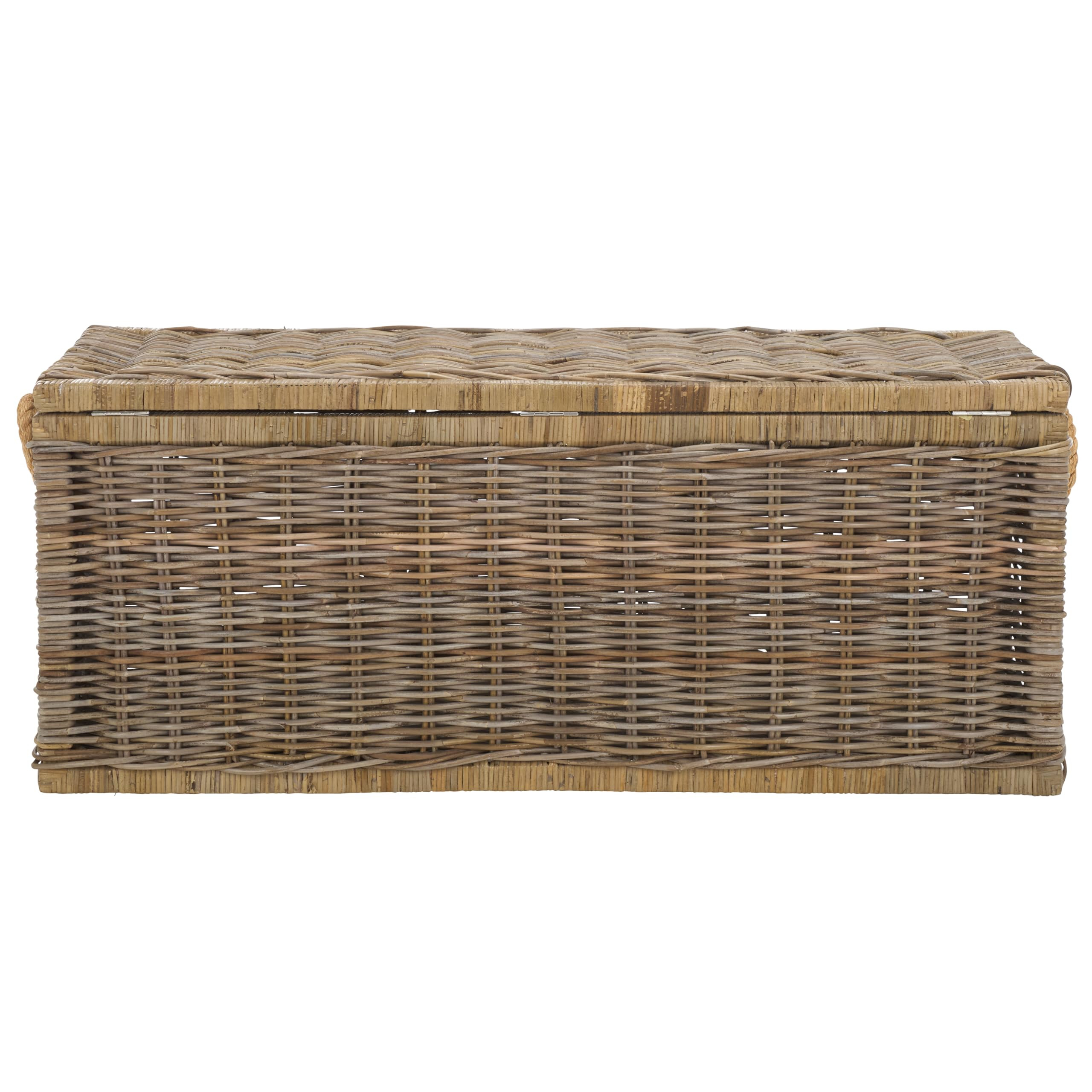 SAFAVIEH Home Collection Signy Natural Rattan Storage Basket Trunk | Amazon (US)