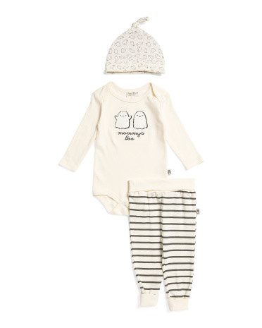 Newborn Boys 3pc Mommy's Boo Bodysuit And Pants Set With Hat | TJ Maxx