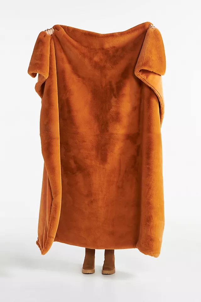 Sophie Faux Fur Throw Blanket | Anthropologie (US)