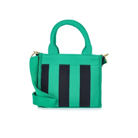 Free Assembly Women's Mini Satchel Handbag, Khaki/Natural Citron | Walmart (US)