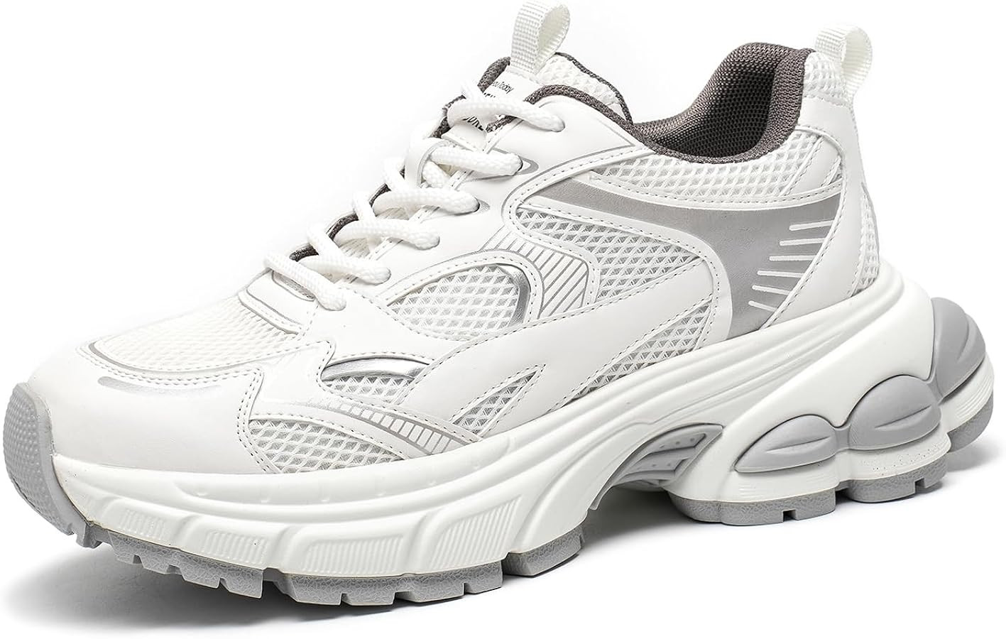 BEAU TODAY Womens Walking Shoes Fashion Platform Chunky Sneakers for Women Lace-up Casual Mesh Br... | Amazon (US)