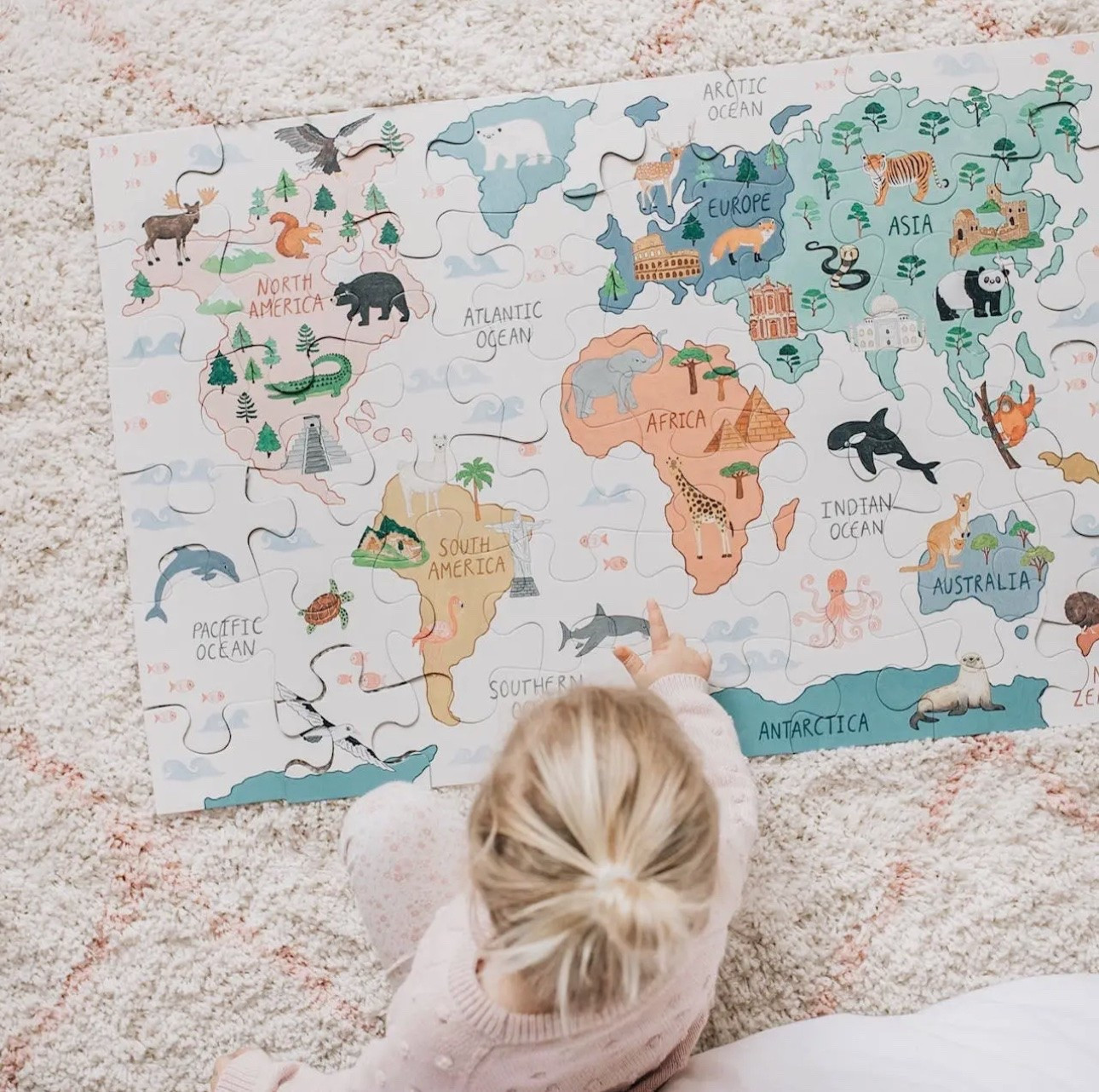 A beautiful way to make learning feel like play 🌎🤎

We’ve been loving this Mindful & Co World Map Floor Puzzle for quiet, screen-free play. It’s such a fun way for little ones to explore continents, animals, landmarks and different parts of the world while building problem-solving skills and curiosity. 🗺️

I especially love educational toys that can grow with our children and fit naturally into our homeschool rhythm.

✨ Screen-free play
✨ Geography for kids
✨ Montessori-inspired learning
✨ Homeschool activity
✨ Toddler + preschool learning
✨ Open-ended, hands-on play

I linked it here along with some of our other favorite educational toys! 🤎

#homeschool #homeschooling #homeschoolactivities #homeschoolpreschool #toddleractivities #preschoolactivities #geographyforkids #worldmap #geographyforkids #educationaltoys #learningthroughplay #screenfreeplay #montessoriathome #montessoritoys #waldorfinspired #playbasedlearning #slowchildhood #mindfulplay #toddlertoys #preschooltoys #ltk #ltkfinds #ltkfamily #ltkkids

#LTKmomlife #LTKBump #LTKKids