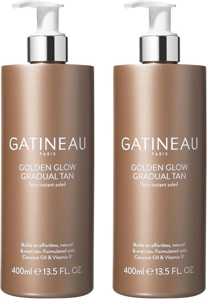GATINEAU Golden Glow Gradual Tan - 400ml x2, Self Tan Lotion + 2 in 1 Body Moisturiser, Quick Dry... | Amazon (UK)