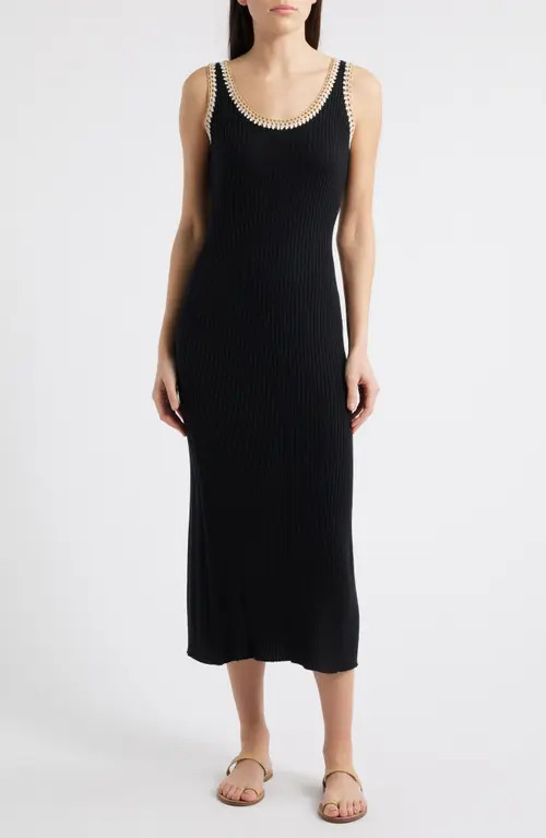 Rails Colleen Cotton Sweater Midi Dress in Black at Nordstrom, Size X-Small | Nordstrom