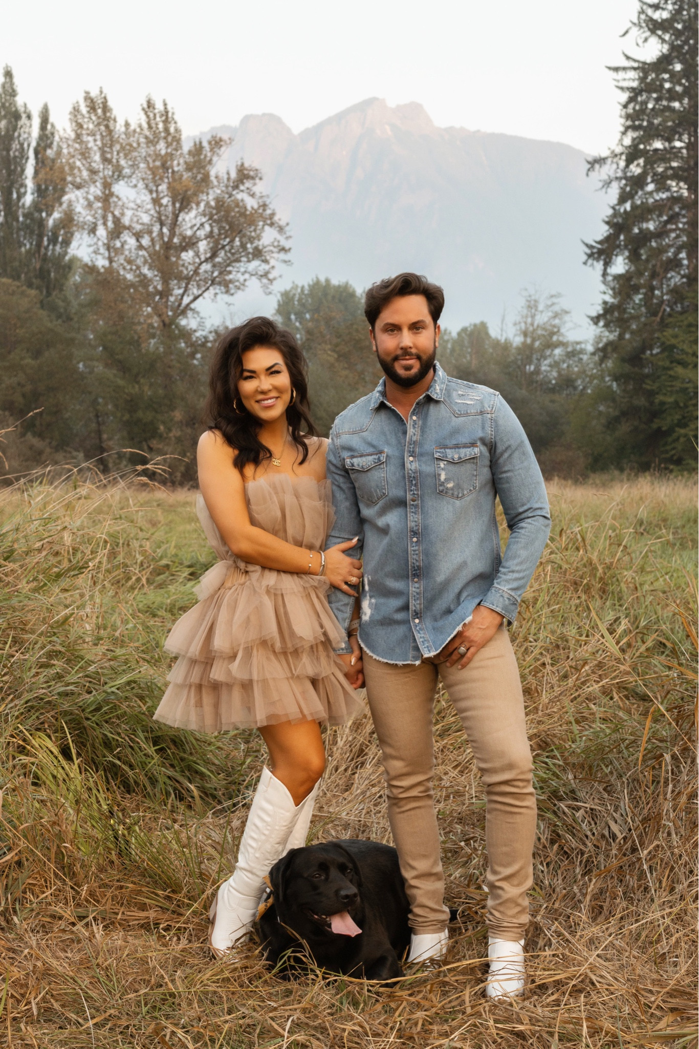 Family photos / fall photoshoot inspo / tulle dress / cowboy cowgirl boots / upcycled designer jewels / mens ootd / mens fashion / jean shirt / khaki pants / white boots / toddler outfits / toddler girl outfit / family outfits / coordinating outfits 

#LTKfamily #LTKSeasonal #LTKmens