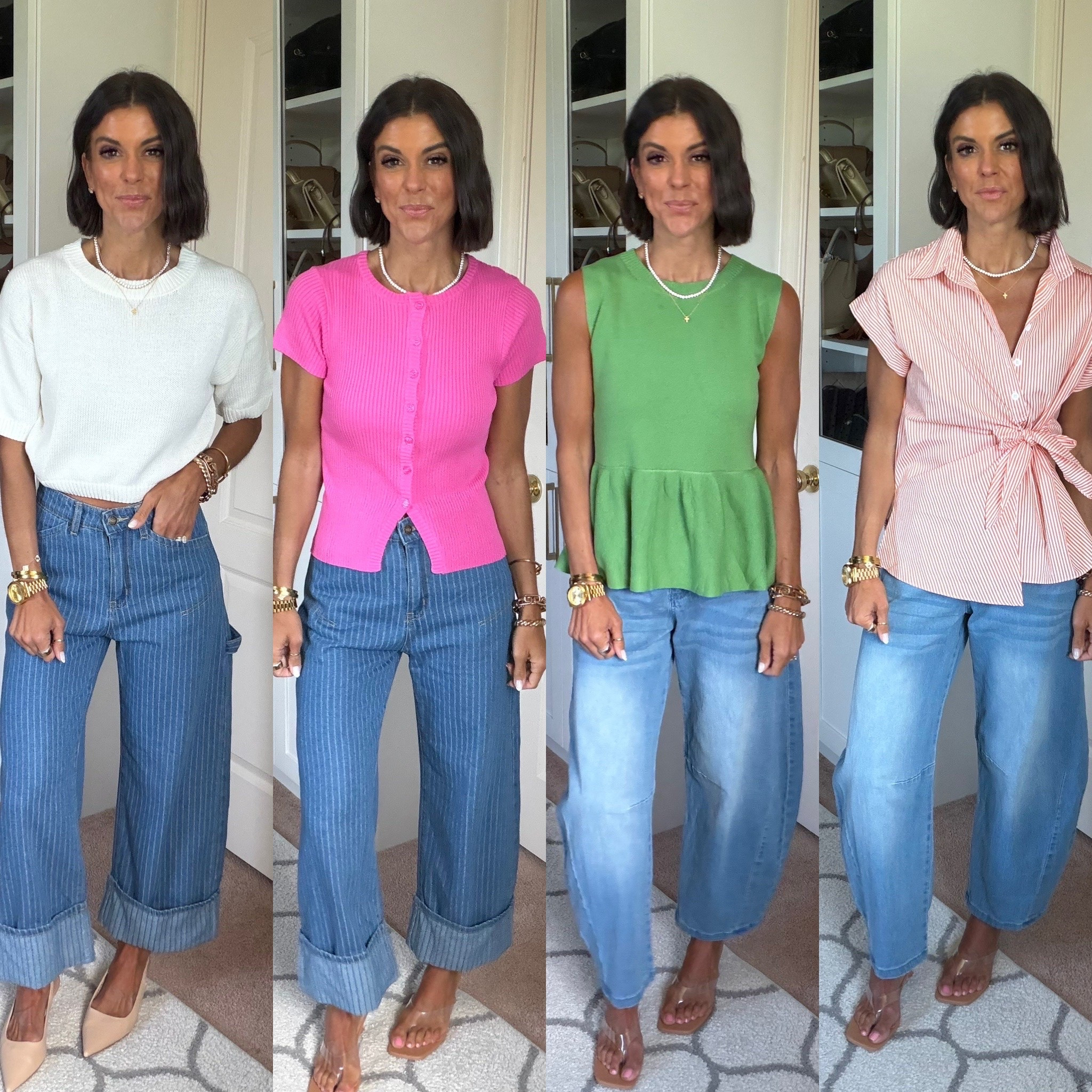 Size small in tops, size 2 in striped jeans , size xs in barrel jeans

#LTKdayinmylife #LTKmomlife #LTKootd