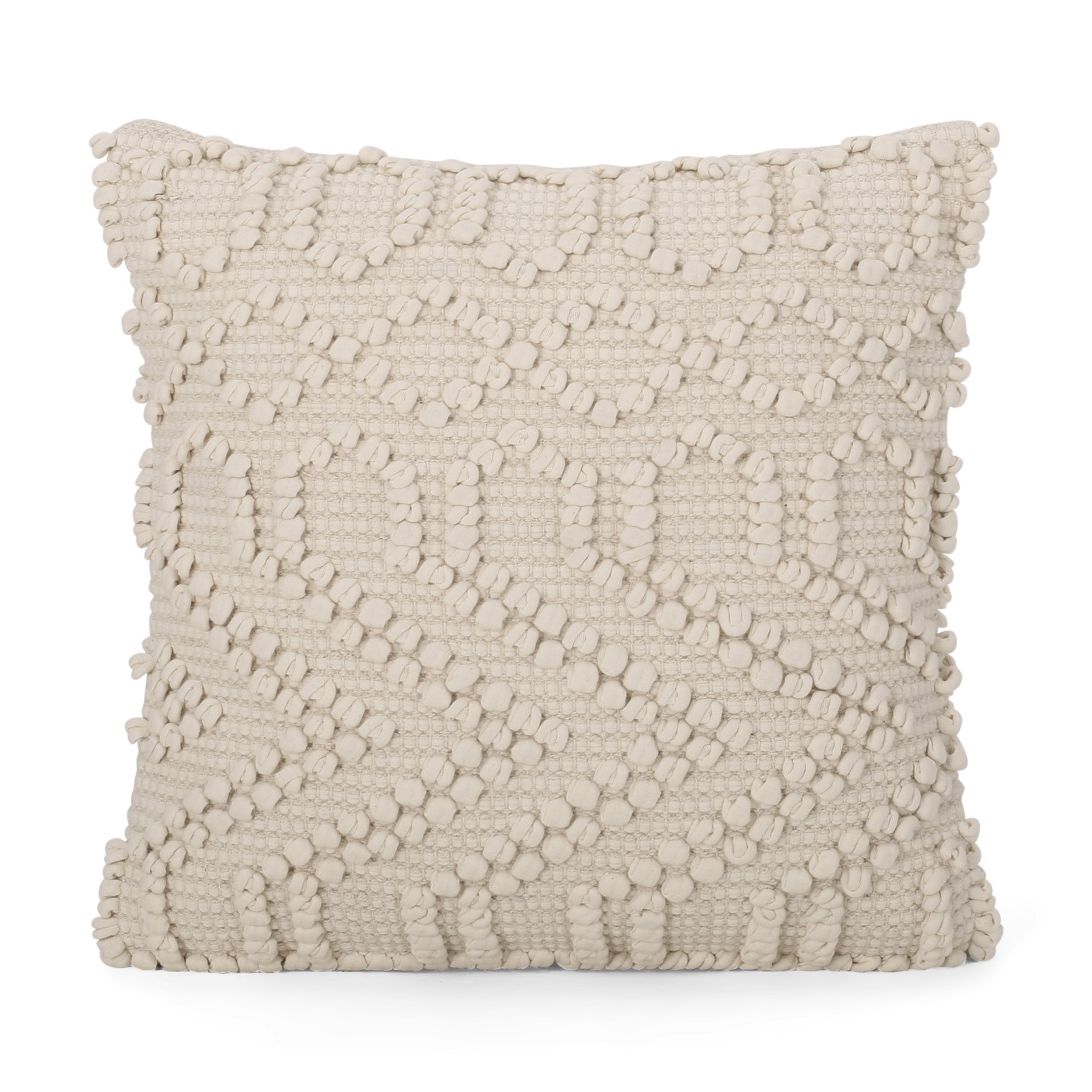 Noble House Sador Fabric Throw Pillow, Cream | Walmart (US)