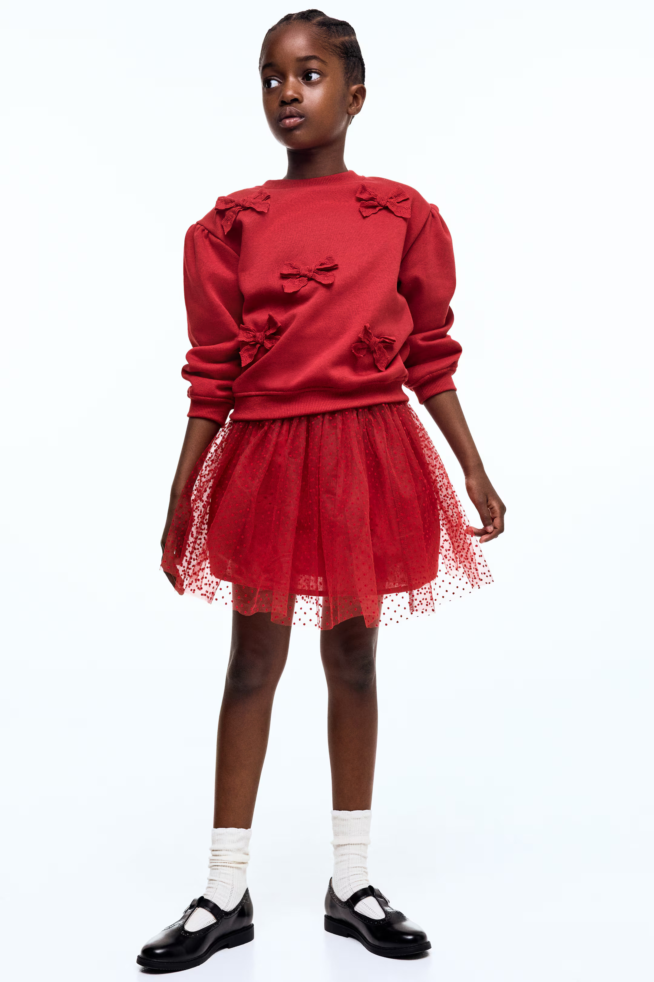Flock-Print Tulle Skirt | H&M (US + CA)