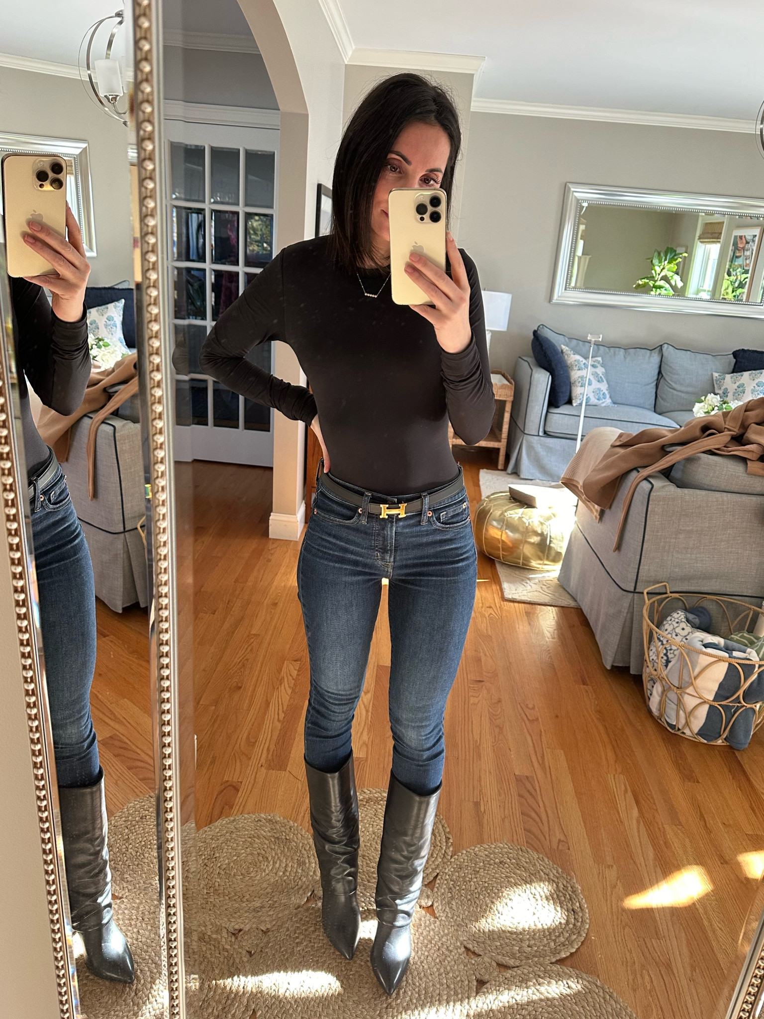 Jeans tts 
Bodysuit- size up 
Boots- code: coco20


#LTKshoecrush #LTKbeauty #LTKstyletip