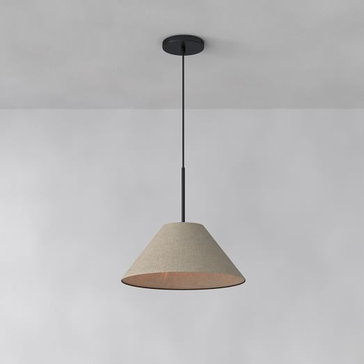 Sculptural Fabric Cone Pendant | West Elm (US)