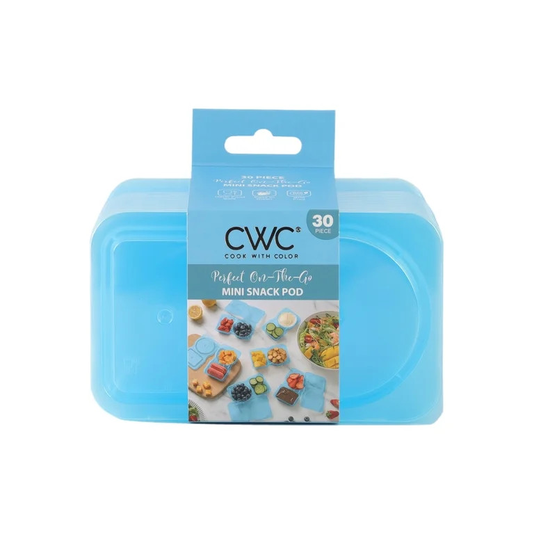 CWC 30PC 2 COMPARTMENT SNACK BOX Blue | Walmart (US)