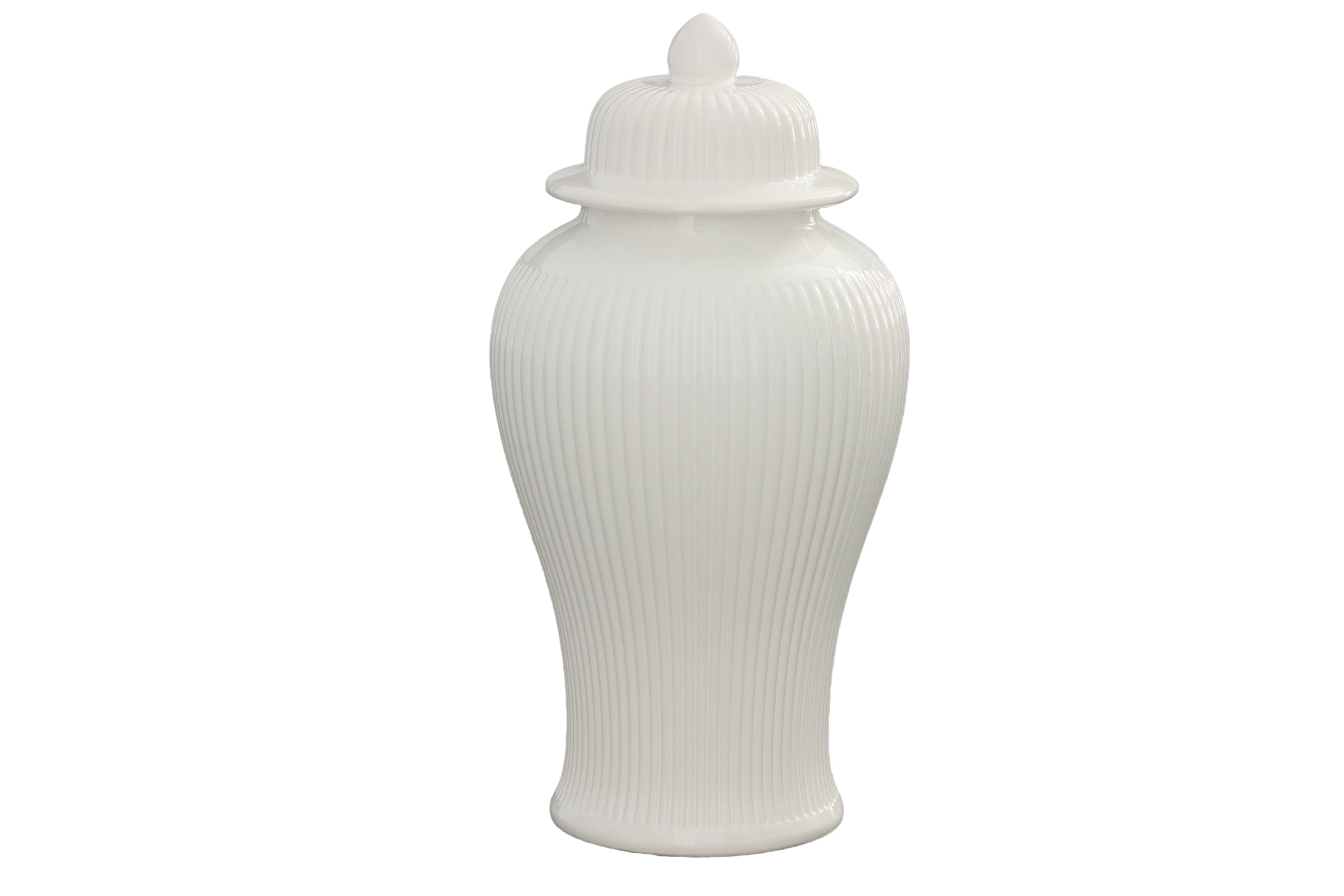 Ceramic Ginger/temple Jar Gloss Finish White | Wayfair North America