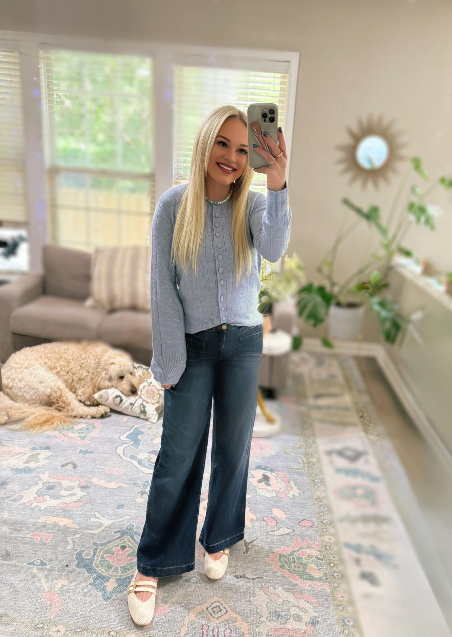 Nordstrom Anniversary Sale outfit 🩵 
Sweater: Size Small


#LTKFindsUnder100 #LTKSeasonal #LTKSaleAlert