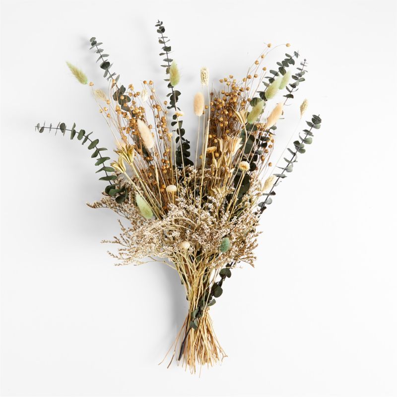 Sage Eucalyptus and Bunny Tail Dried Bouquet 26" | Crate & Barrel | Crate & Barrel