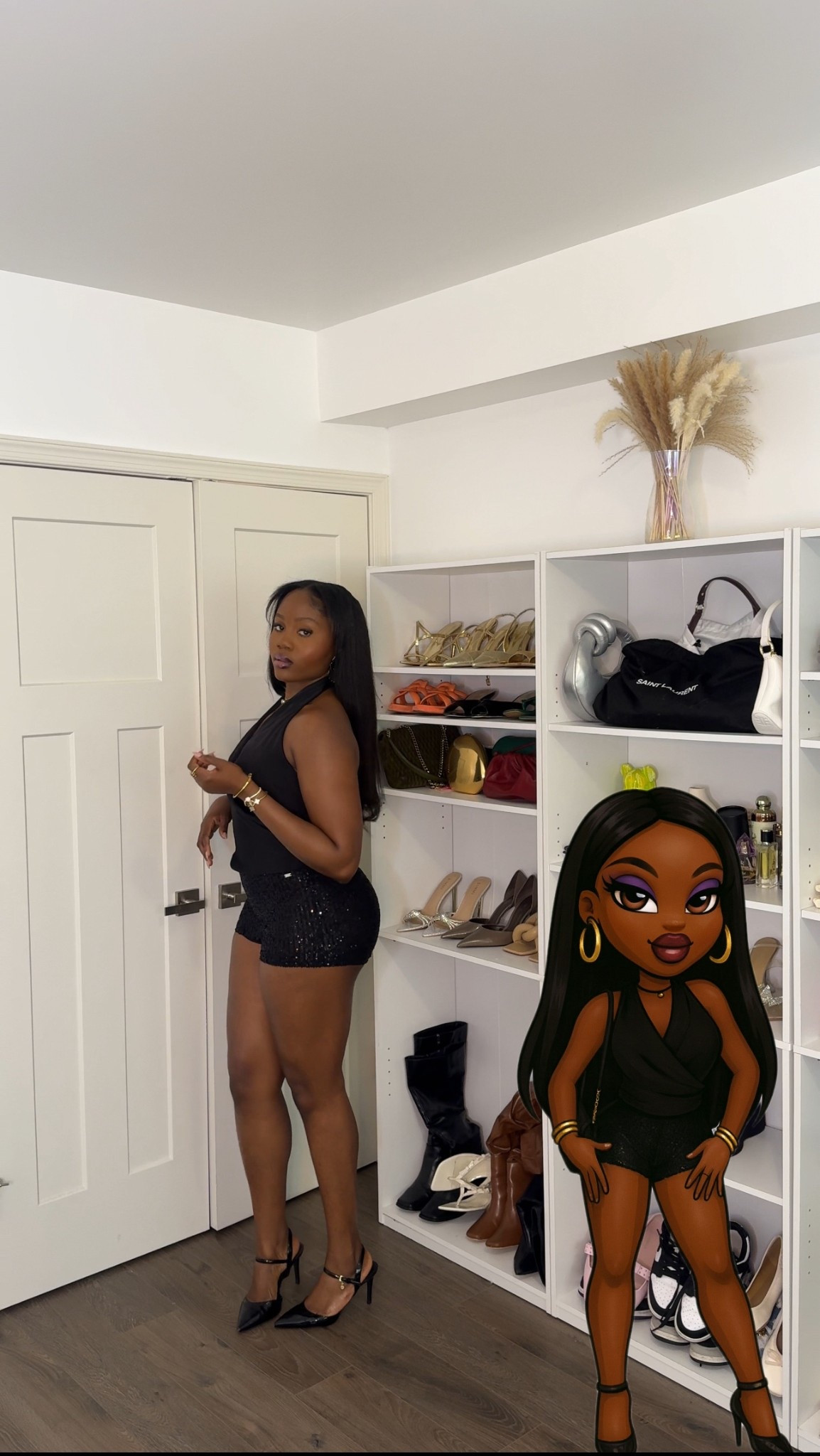 All black night out outfit 