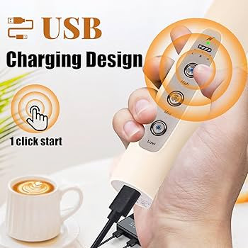 Nahida Beige Milk Frother Wand for Coffee, Frother Handheld Rechargeable Electric Whisk with 3 He... | Amazon (US)