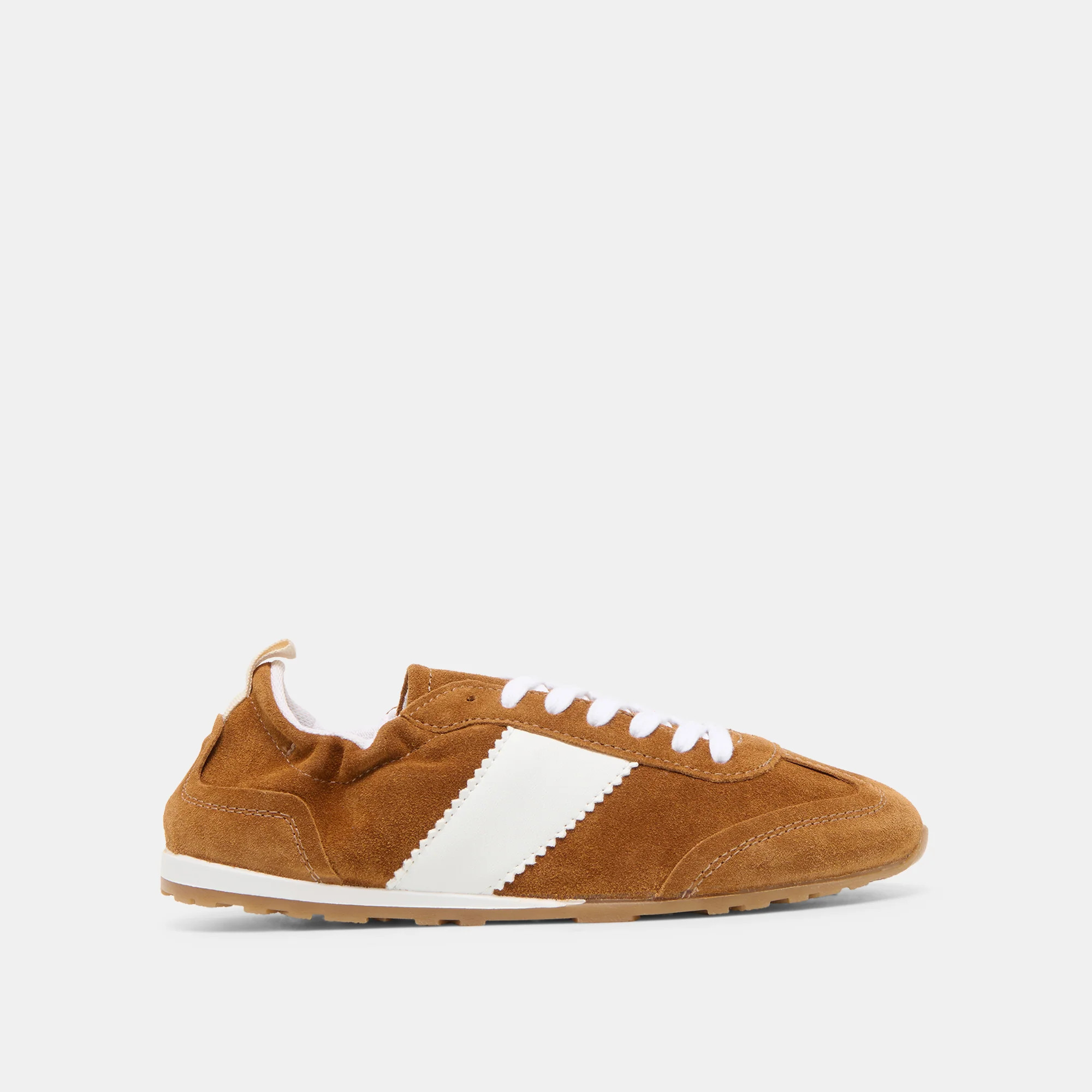 Shyla Sneakers Cognac Suede | DolceVita.com