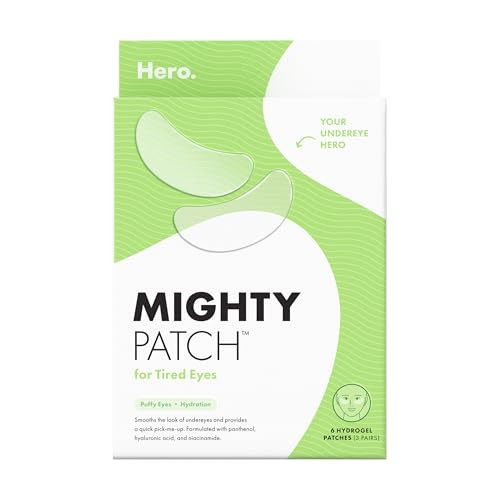 HERO COSMETICS Mighty Patch™ for Tired Eyes Patches - Soothing Hydrogel Patches - Awakens and Visibly De-puffs Undereyes with Multiple Applications (6 Count) | Amazon (US)