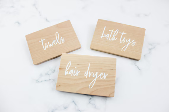 Custom Vinyl Labels for the Container Store Birch Bin Clips | Etsy | Etsy (US)