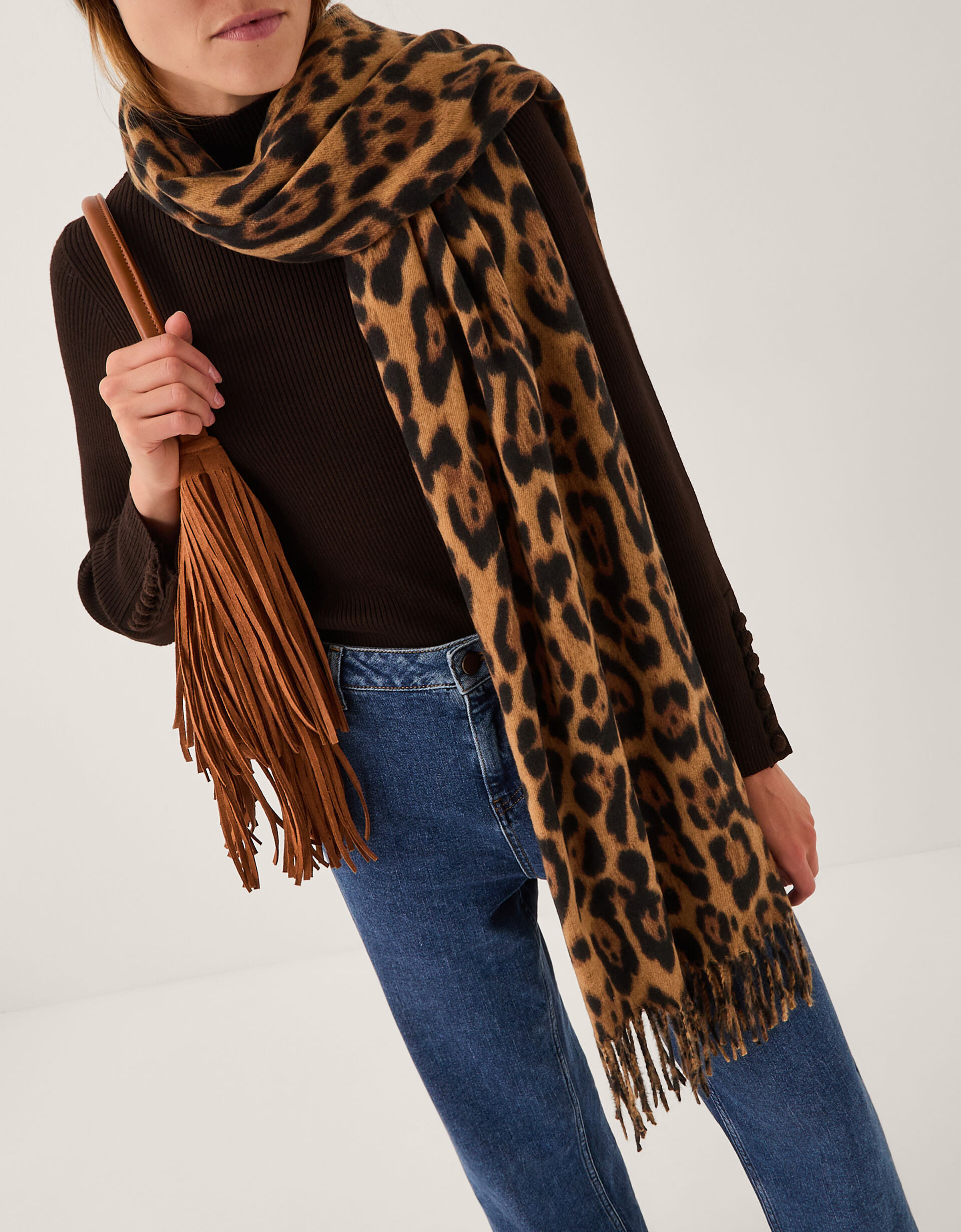 Lottie Leopard Print Scarf | Monsoon (UK)