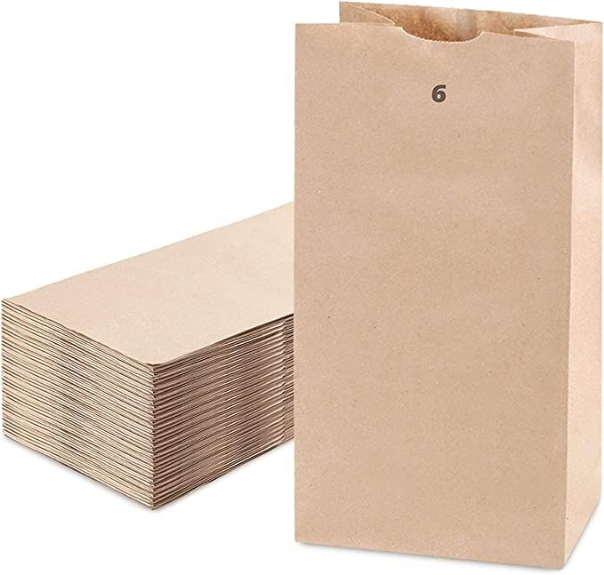 Mr Miracle 6 Lb Kraft Paper Bags. Pack of 100. Opened Size - 11 x 6 x 3.6 Inches | Amazon (US)