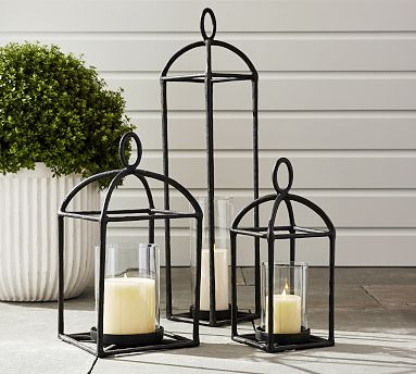 Fallon Forged-Iron Outdoor Lantern | Pottery Barn (US)