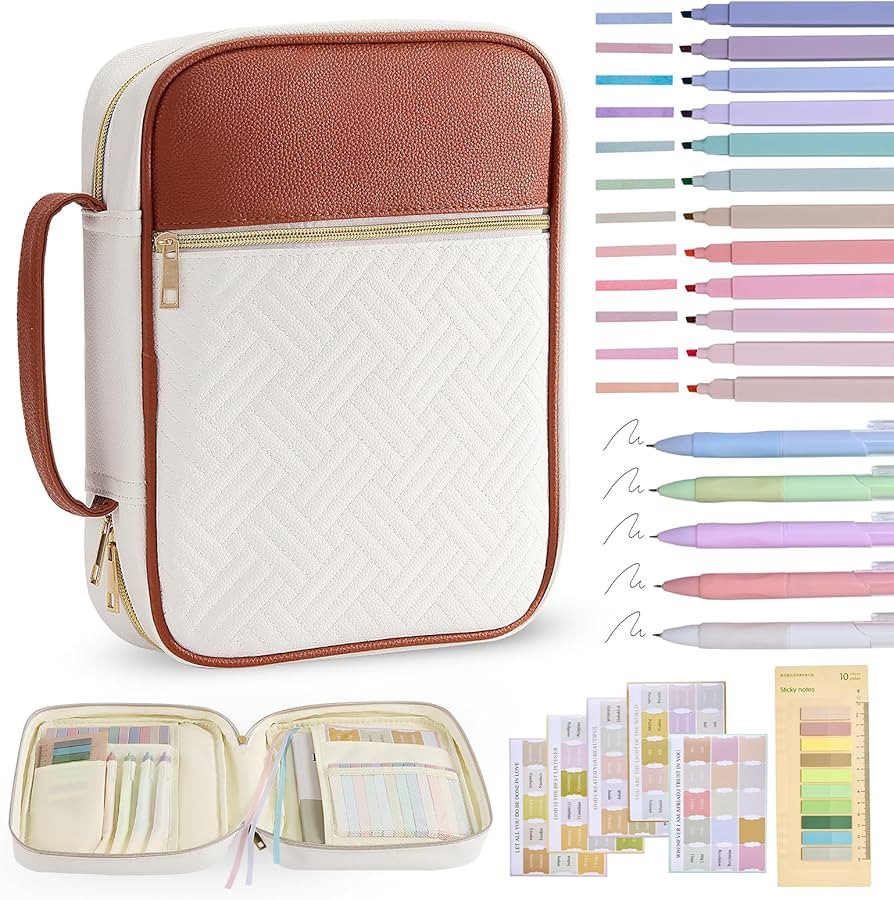 Bible Cover Bible Book Cover Bible Case for Women Canvas Carrying Case Book Protector Quilted Veg... | Amazon (US)