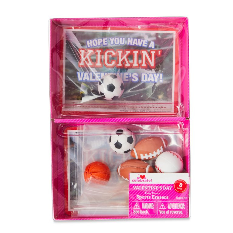 Valentine's Day Sports Party Favors, 8 Count, by Way To Celebrate - Walmart.com | Walmart (US)