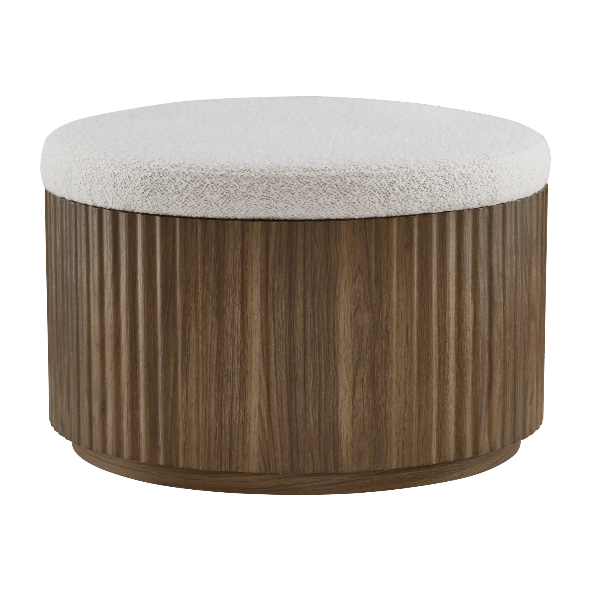 Fabric and Wood Ottoman with Storage | Bouclair