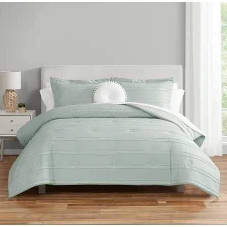 Mainstays Mint 10 Piece Bed in a Bag Comforter Set with Sheets, Full | Walmart (US)