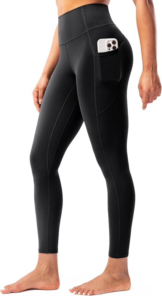 POSHDIVAH Creamluxe Yoga Leggings with Pockets for Women 25"/28" High Waisted Gym Workout Lounge ... | Amazon (US)