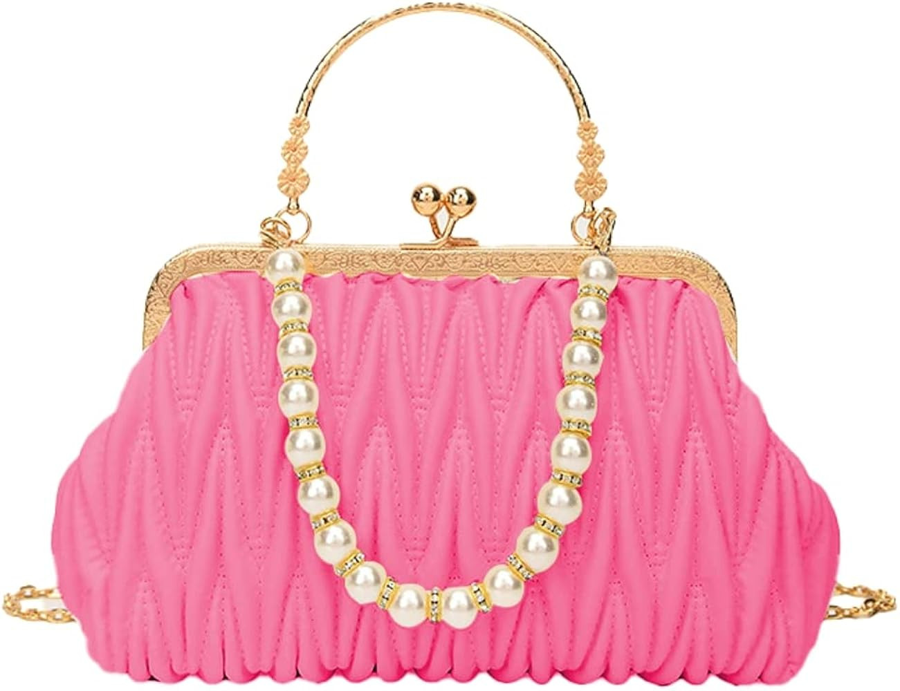Solyinne Womens Clutch Purse Pearl Evening Bag Envelope Evening Bridal Wedding Party Club Purses ... | Amazon (US)