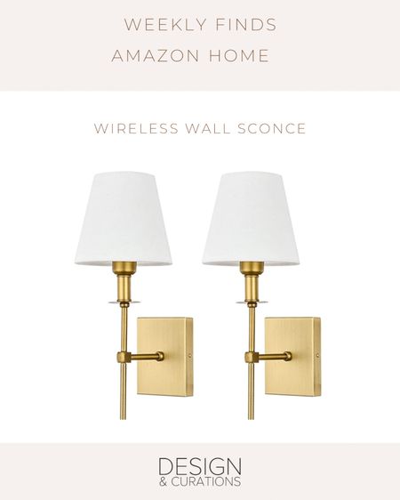 No wires needed! Wireless wall sconce! New trend alert 
Amazon Home finds

#LTKhome #LTKFind