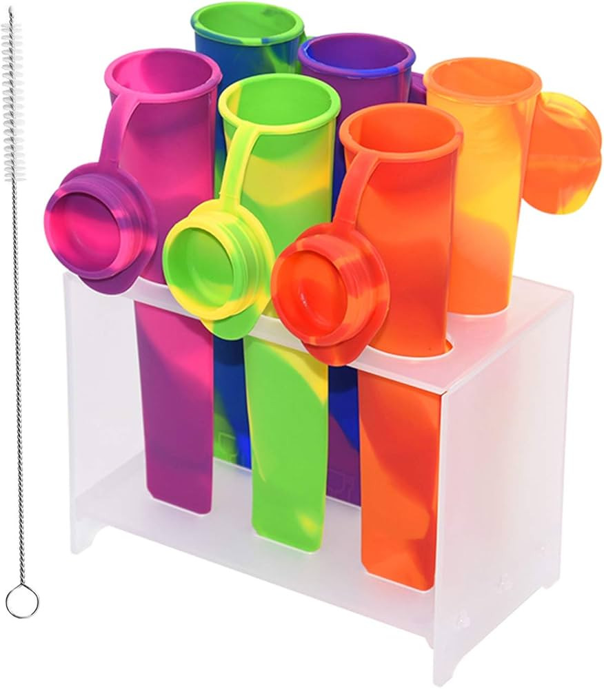 Bangp Popsicle Molds for Kids,6 Pieces Popsicles Molds Silicone BPA- Free Popsicle Molds with Rac... | Amazon (US)