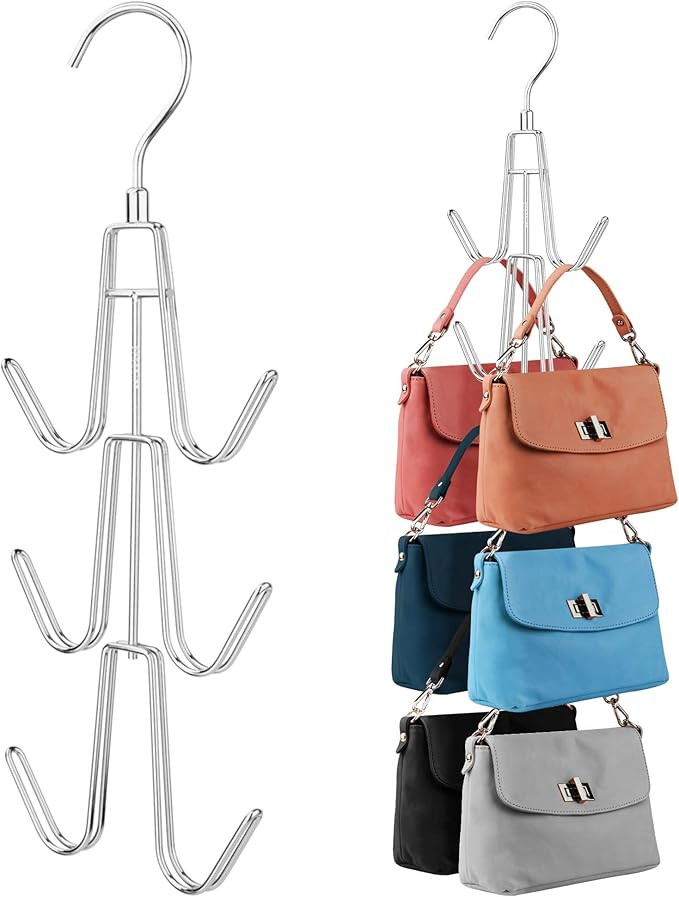 ZEDODIER Purse Hanger Organizer for Closet, 2 Pack Hanging Bag Holder, Keeping Purses Visible and... | Amazon (US)