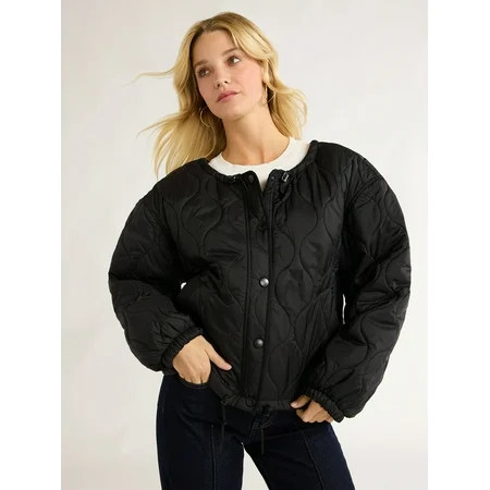 Free Assembly Women s Quilted Parachute Jacket XS-XXL | Walmart (US)