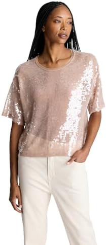 Kenneth Cole Womens Oversized Drop Shoulder T Shirt | Amazon (US)