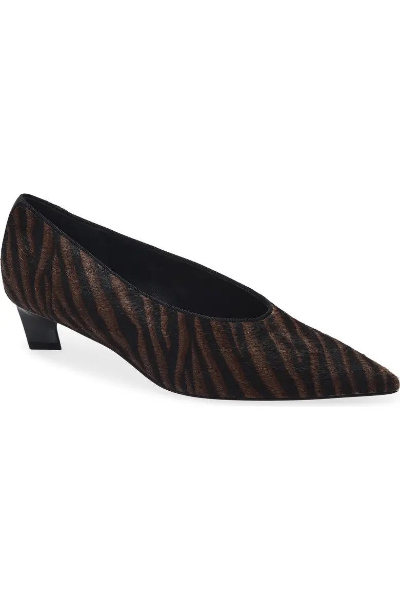 rag & bone Paloma Pump in Coffee Zebra Hair Calf at Nordstrom, Size 37.5 | Nordstrom