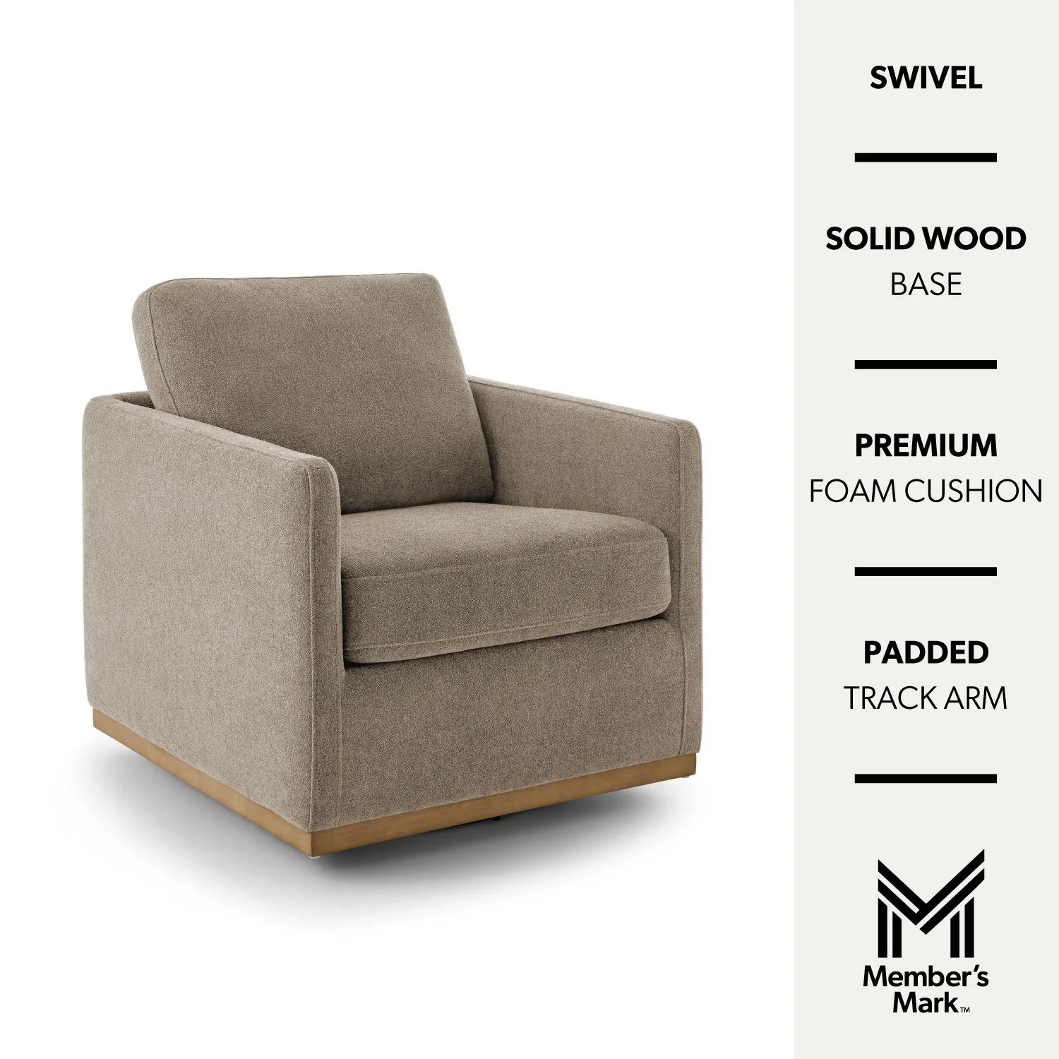 Member's Mark Modern Classic Fabric Swivel Chair, Assorted Colors | Sam's Club