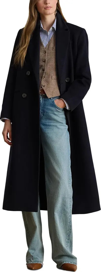 Lauren Ralph Lauren Double Breasted Wool Blend Reefer Coat | Nordstrom | Nordstrom