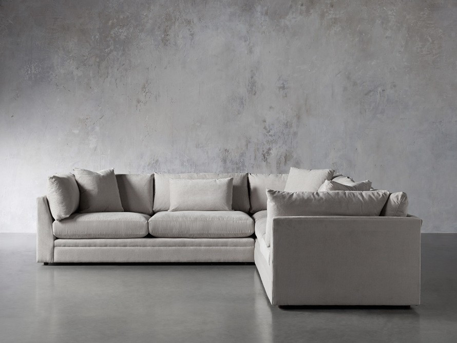 Pavo Upholstered 132"" Three Piece Corner Sectional | Arhaus