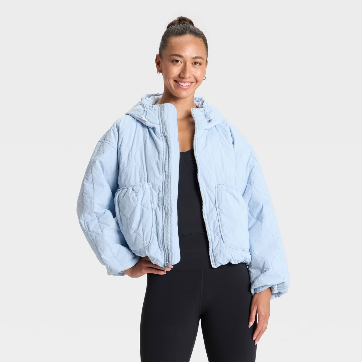 Women's Quilted Hooded Jacket - All In Motion™ | Target