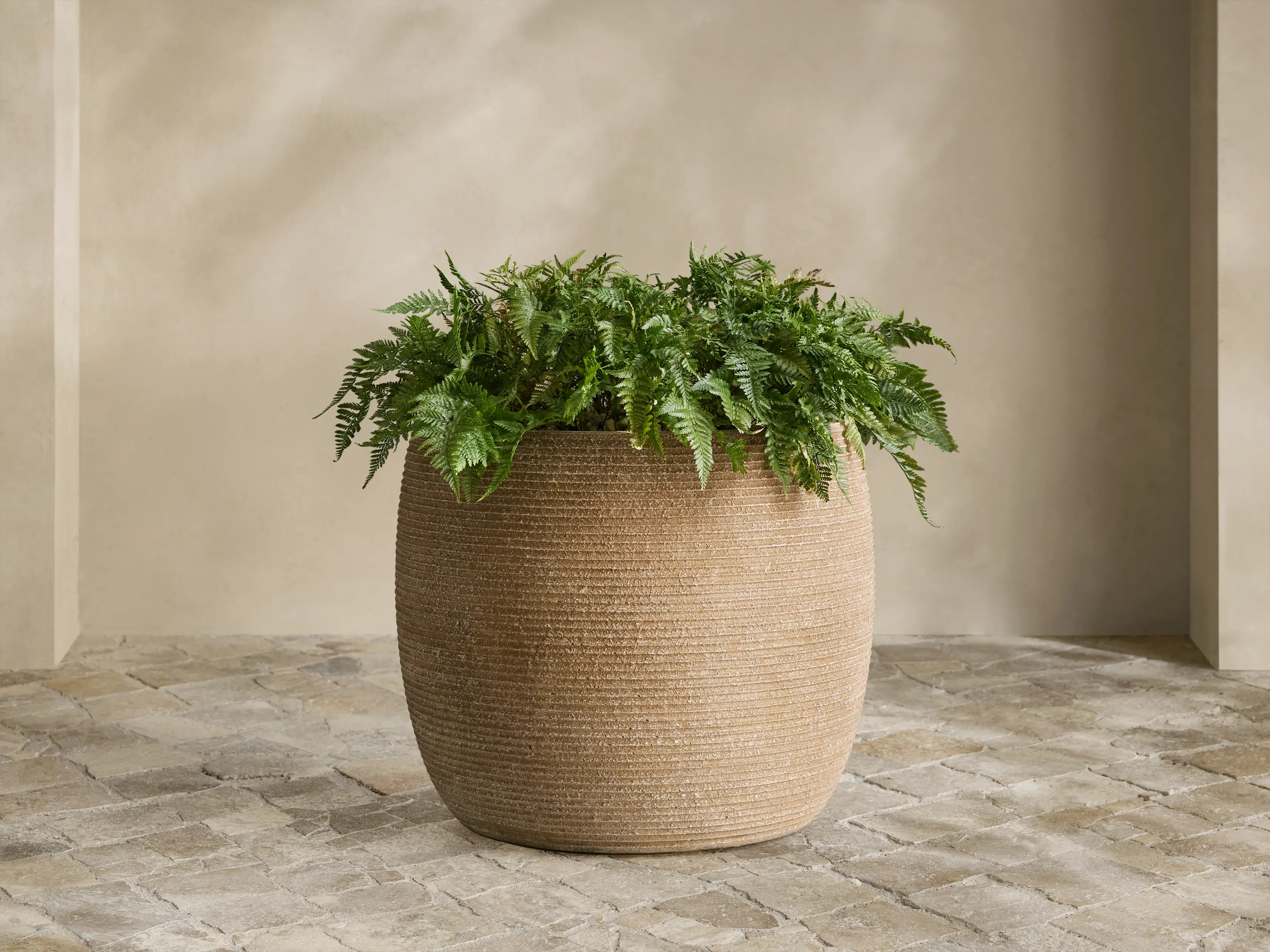 Ojai Ribbed Outdoor Planter | Arhaus