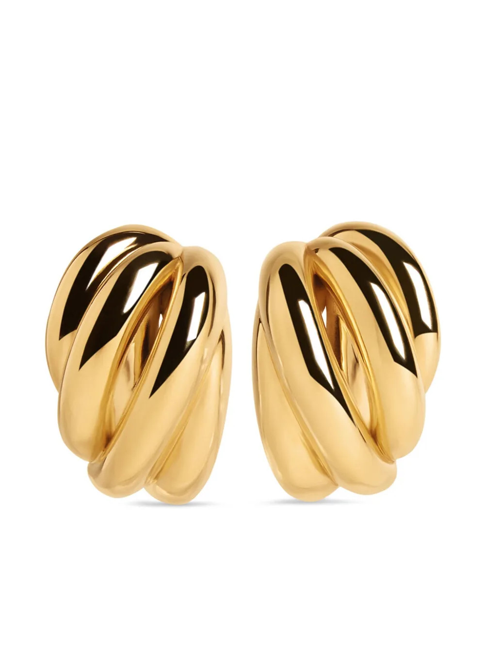 Balenciaga twist-design Hoop Earrings - Farfetch | Farfetch Global