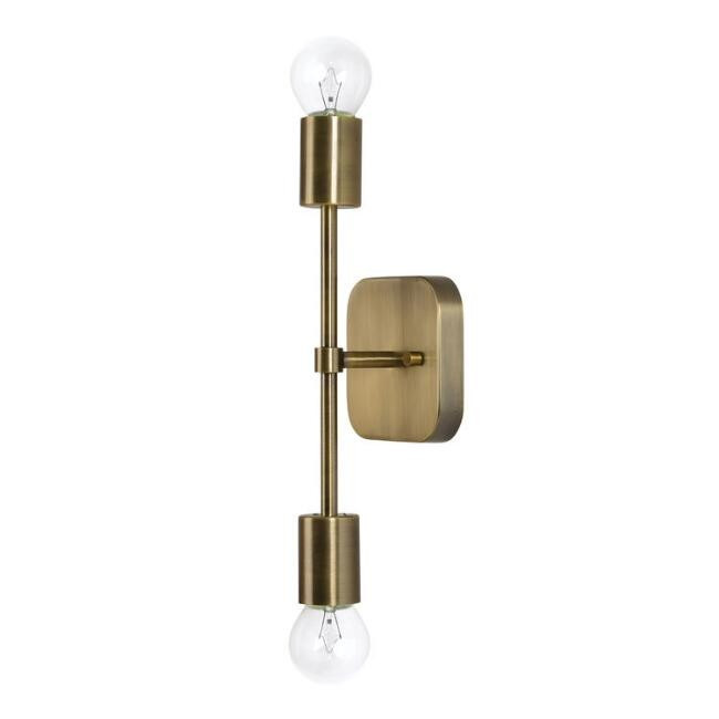 Antique Brass Dual Bulb Wall Sconce | World Market