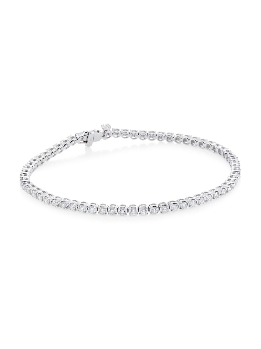 14K White Gold & 2 TCW Diamond Tennis Bracelet | Saks Fifth Avenue