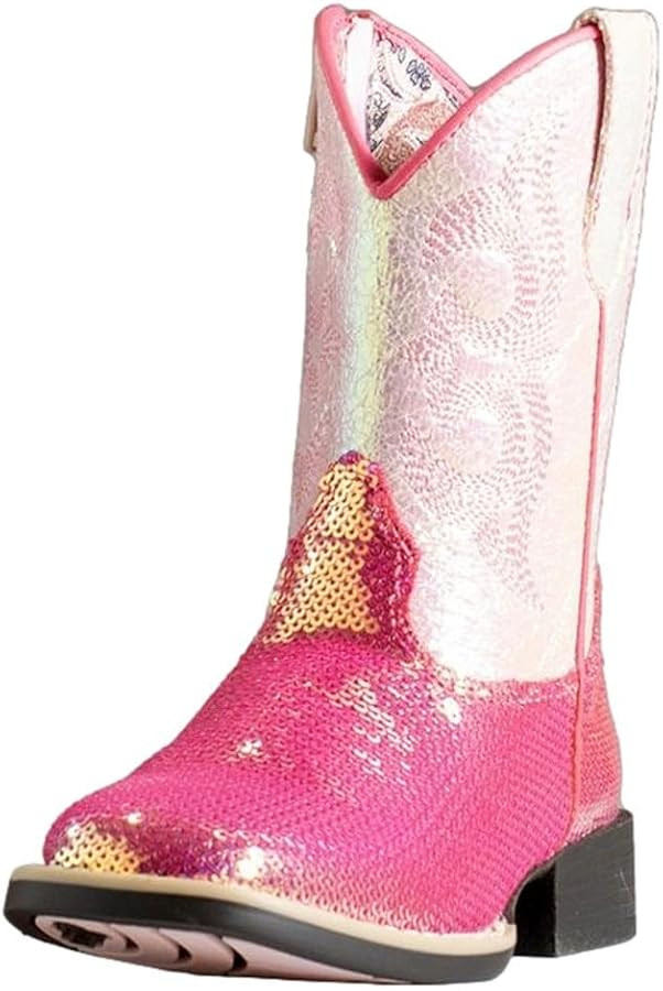 Twister Western Boots Girls Krissy Sequin Square Hot Pink 443004730 | Amazon (US)