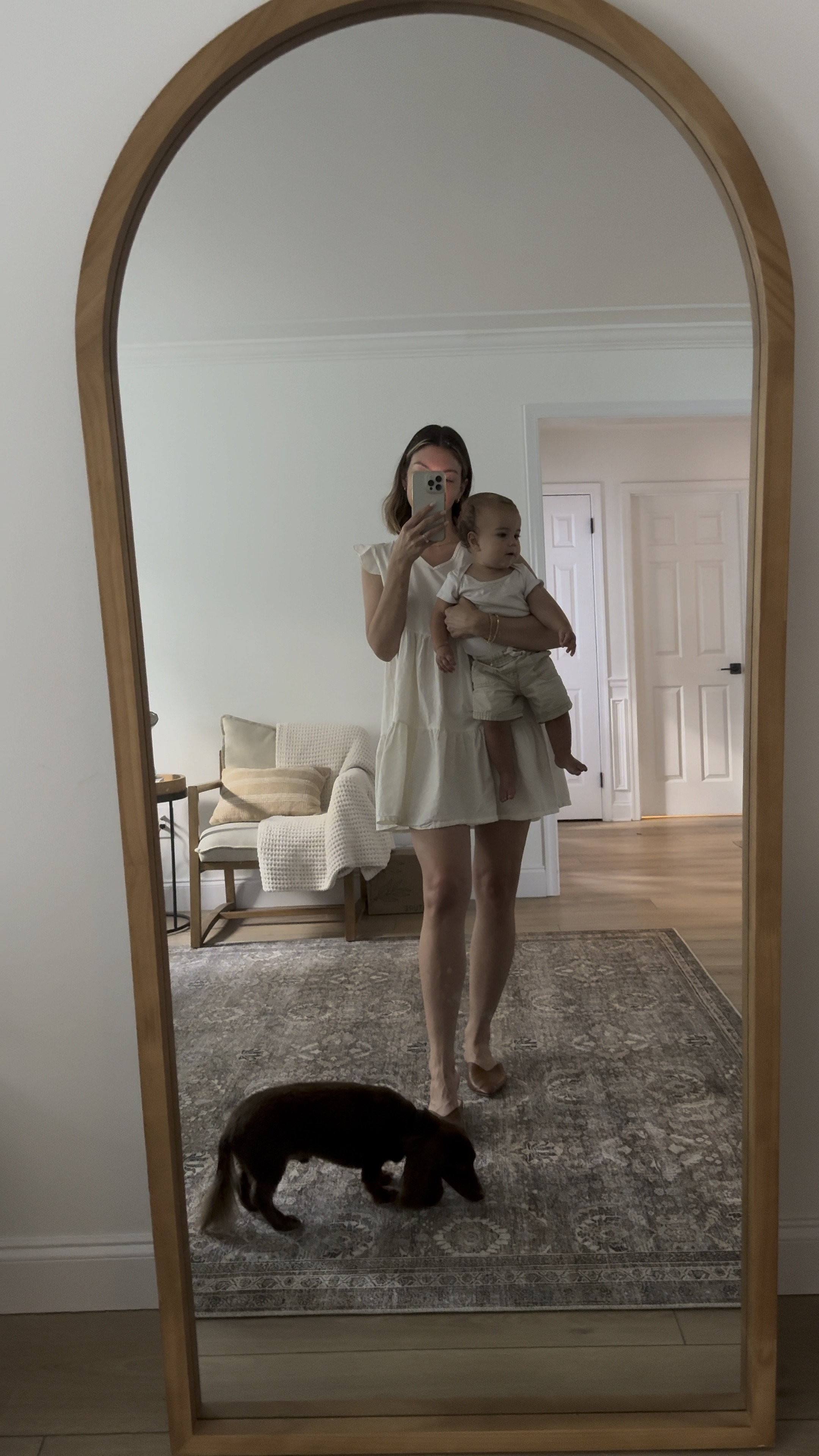 Beautiful oversized arch mirror, natural wood floor mirror

organic modern home decor, neutral home decor, wall mirror

#LTKStyleTip #LTKFamily #LTKHome